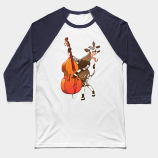 Cool okapi enthusiastically playing a double bass Baseball T-Shirt